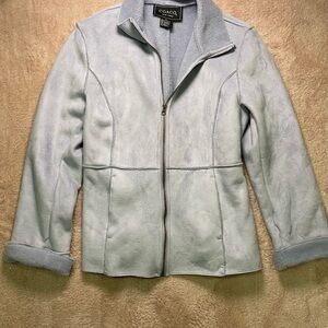 Coaco Women's Soft Gray Teddy Jacket